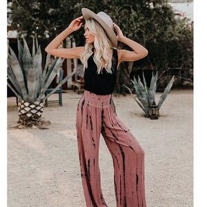 Pink Tie-Dye Women's Pants